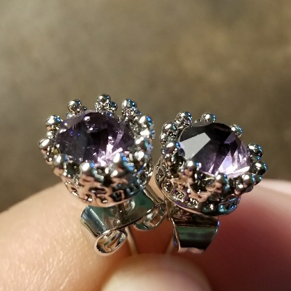 Crown earrings silver plated